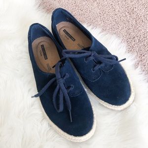 Clark’s suede navy espadrille shoes